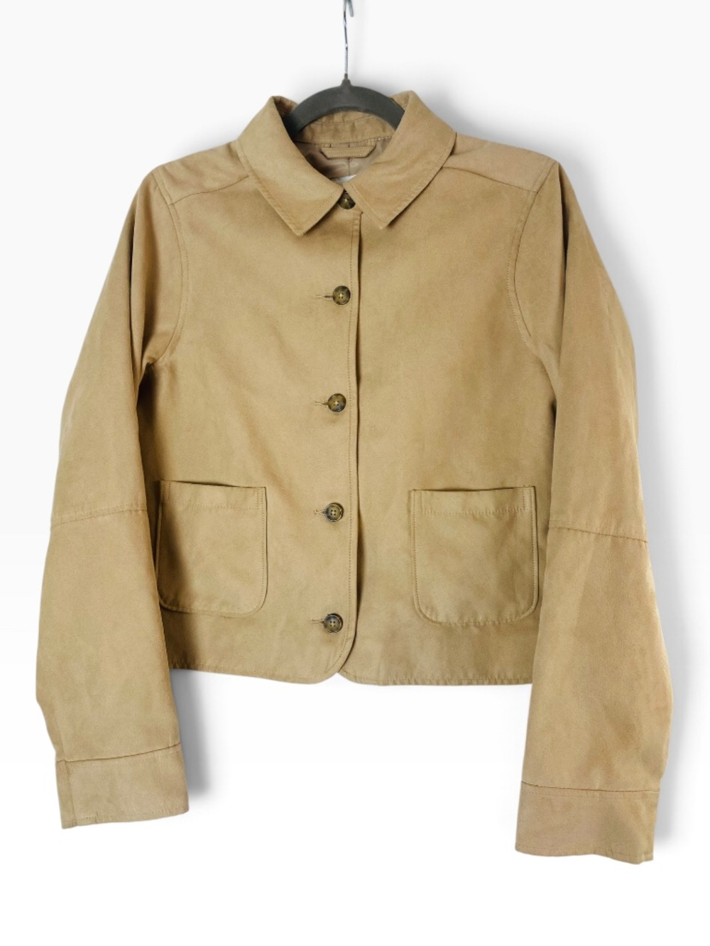 Abercrombie Kids Faux Suede Cropped Jacket Tan 15/16 Women’s XS/S*